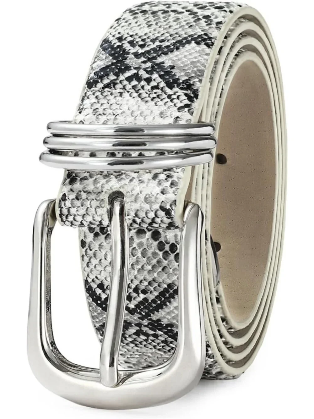 N/A white snakeskin